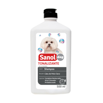 Shampoo Sanol Dog Tonalizante Cães Pelos Claros - 500ml